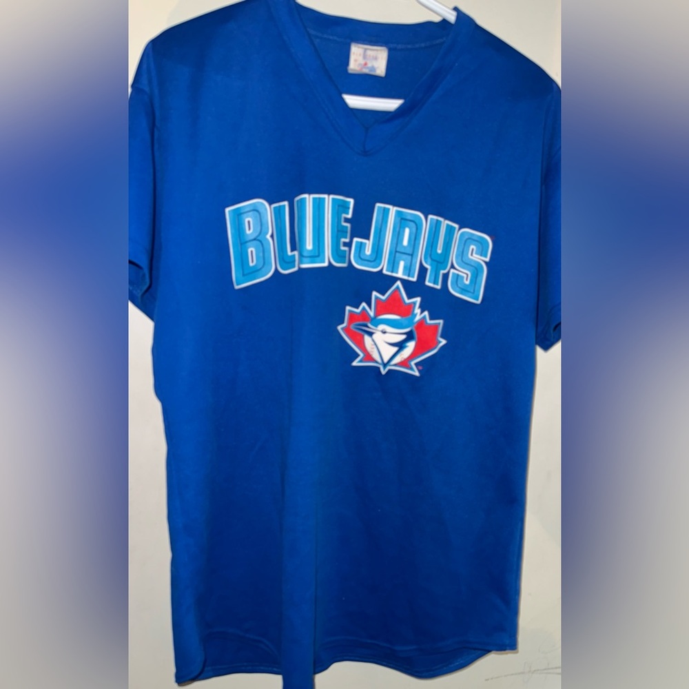Men’s Authentic Majestic Toronto Blue Jays #6 Royal Blue Jersey size Large